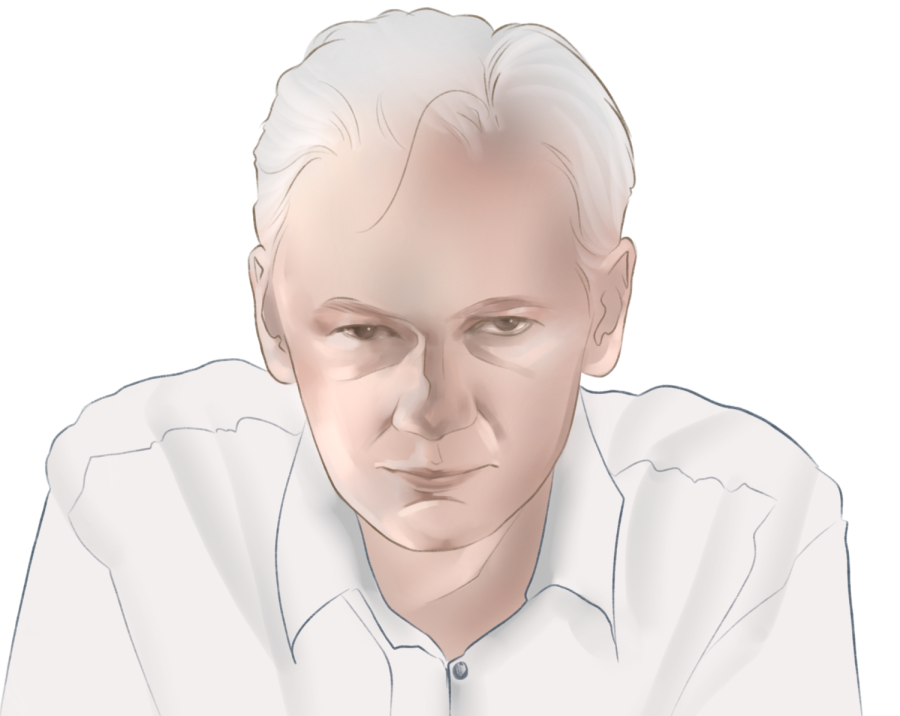 A Portrait of Julian Assange.