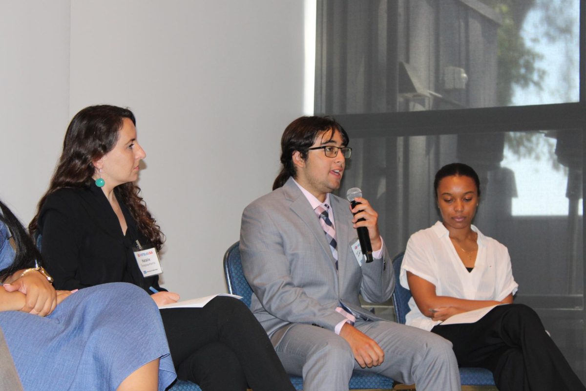 IN CONFERENCE — Vote 16 Palo Alto co-founder Iris Blanchet speaks during a workshop at Vote16USA National Convening last August at the University of California, Los Angeles.
